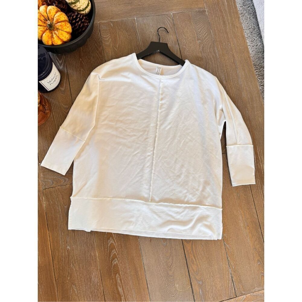 SPANX Women's Perfect Length Top Dolman 3/4 Sleeve Sweatshirt Powder Size  XSmal